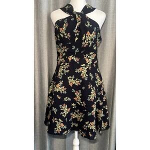 19 COOPER NWT Women's Blue Floral-print Dress Size Small
